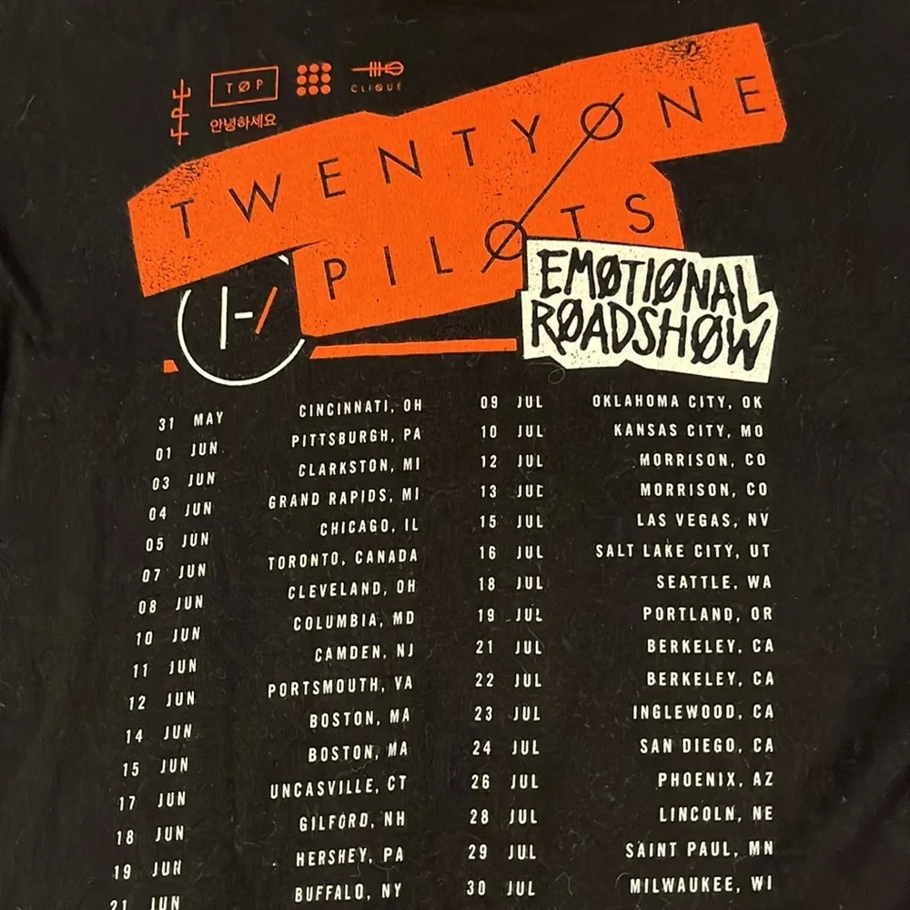 TwentyOne Pilots TOP 2016 Emotional Roadshow Official Tee - Picture 8 of 10